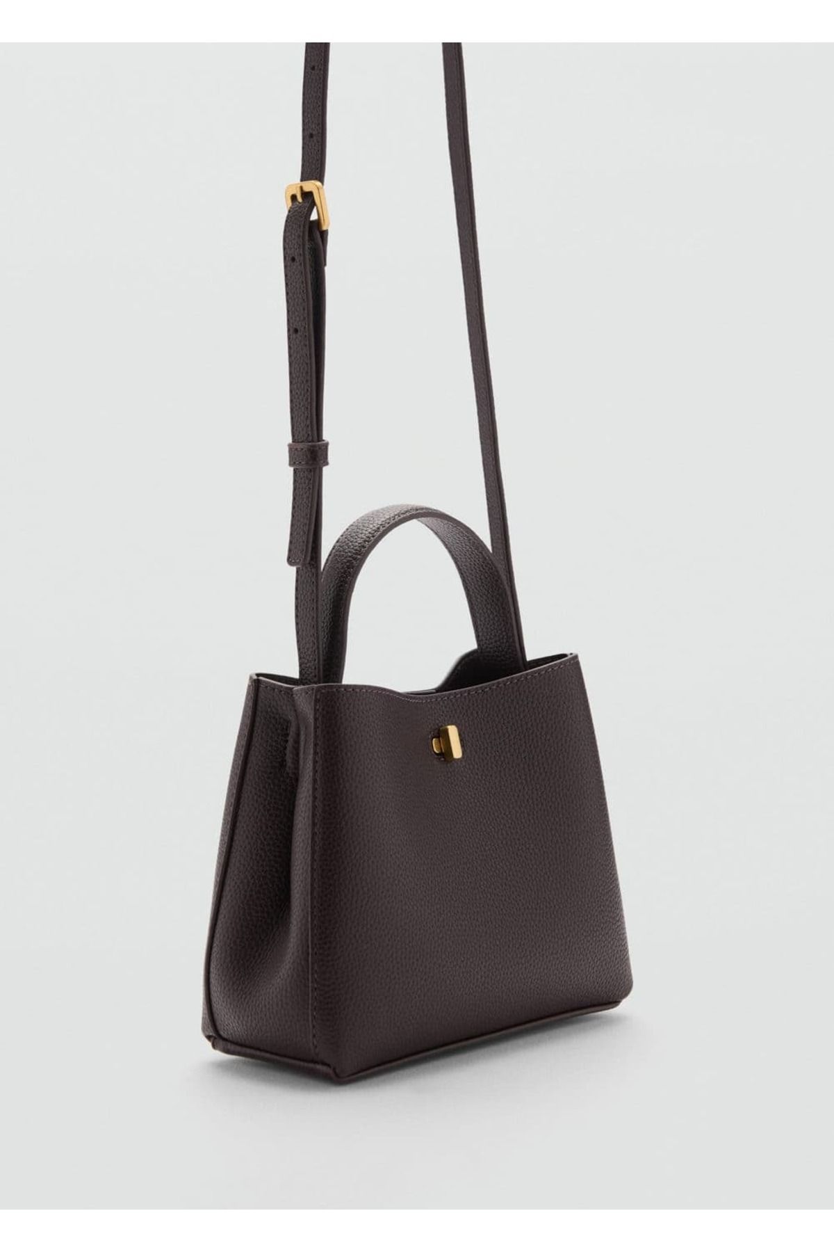 Metalik detaylı mini shopper çanta Metalik detaylı mini shopper çanta