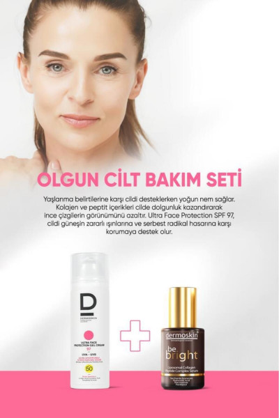 Olgun Cilt Bakım Seti-Ultra Face Protection Güneş Kremi Spf 97 + Be Bright Liposomal Collagen Pepti Olgun Cilt Bakım Seti-Ultra Face Protection Güneş Kremi Spf 97 + Be Bright Liposomal Collagen Pepti