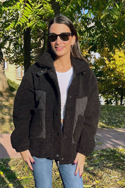 Kemer Detaylı Peluş Mont Kemer Detaylı Peluş Mont