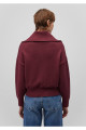 Yarı Fermuarlı Bordo Kazak Oversize / Geniş Kesim 1710574-70394 Yarı Fermuarlı Bordo Kazak Oversize / Geniş Kesim 1710574-70394