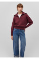 Yarı Fermuarlı Bordo Kazak Oversize / Geniş Kesim 1710574-70394 Yarı Fermuarlı Bordo Kazak Oversize / Geniş Kesim 1710574-70394