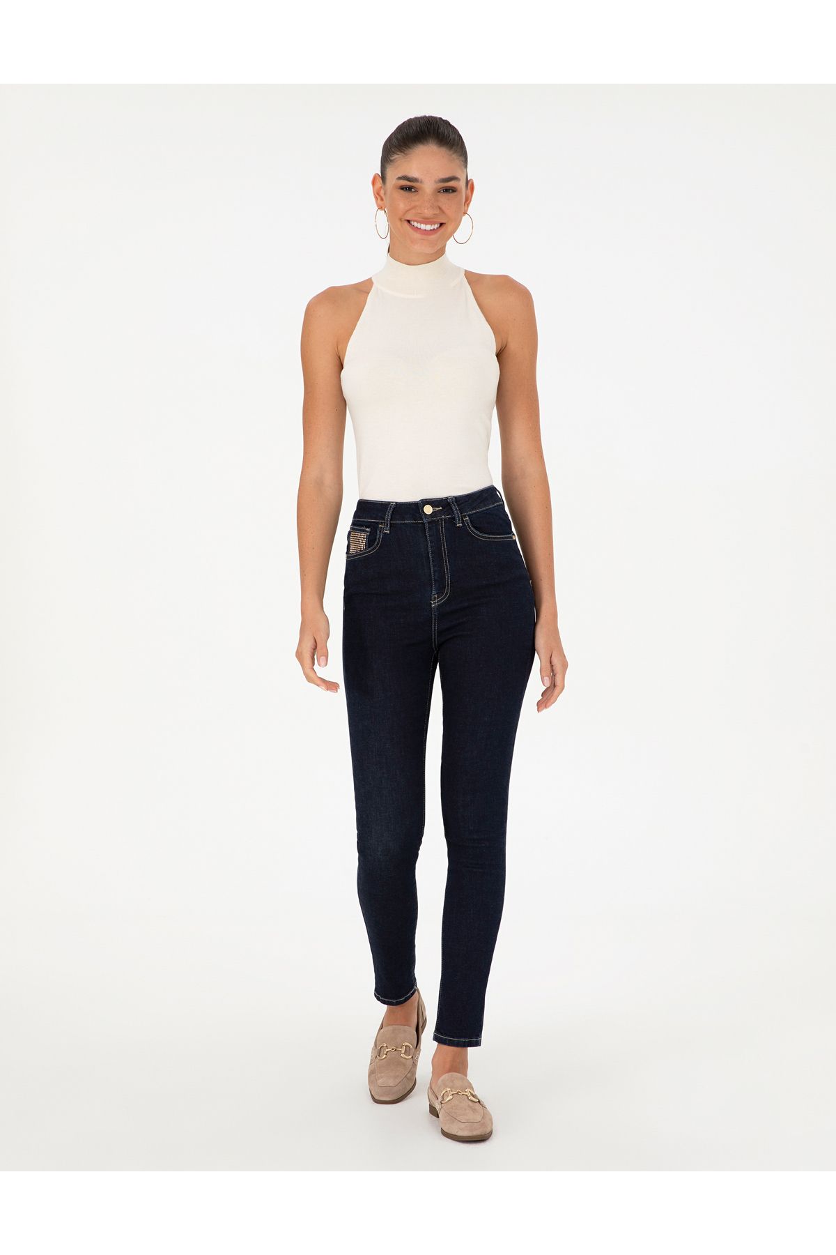 Koyu İndigo Skinny Fit Jean Pantolon 50291382-VR089 Koyu İndigo Skinny Fit Jean Pantolon 50291382-VR089