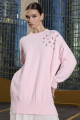 Maglione Angora Kazak Tunik 4572 Pembe