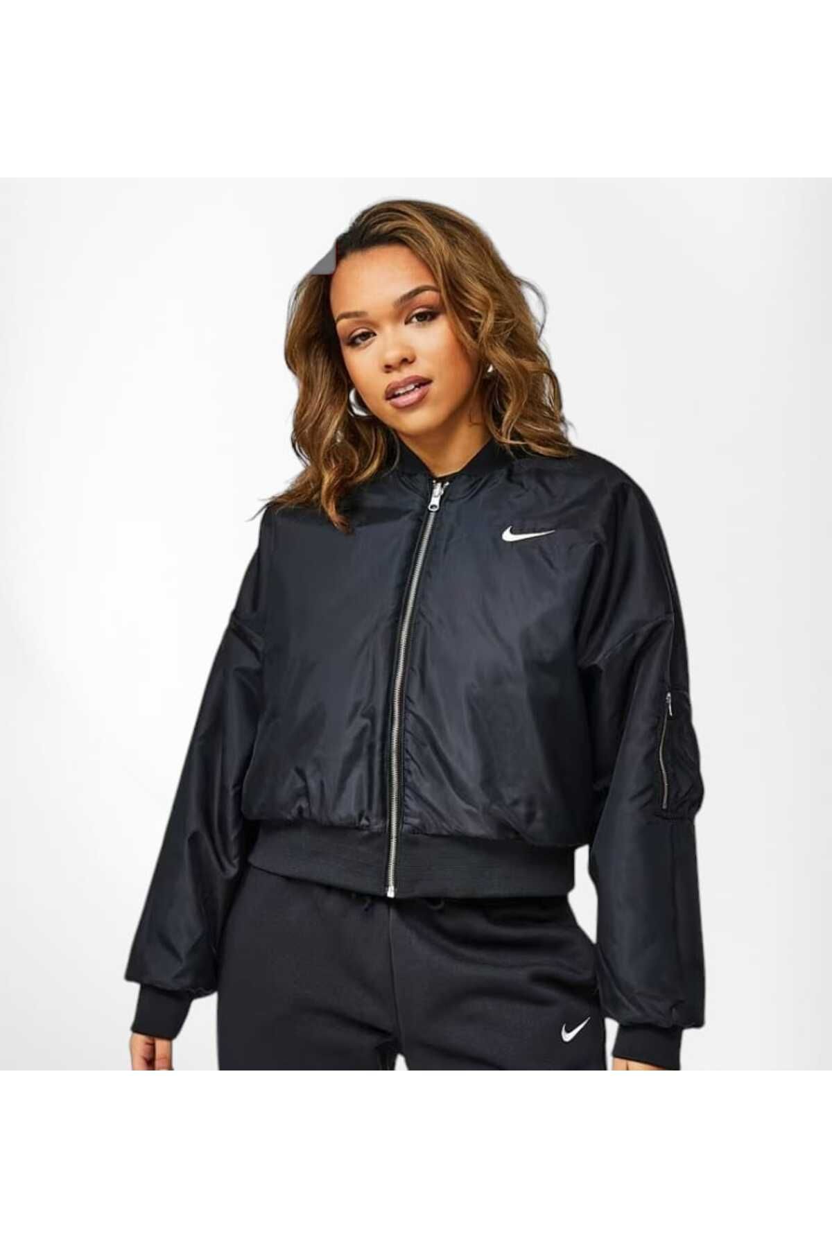 NikeNike Sportswear Kadın Çift Yönlü Kürk Bomber ceket ASLAN SPORT NikeNike Sportswear Kadın Çift Yönlü Kürk Bomber ceket ASLAN SPORT
