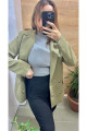 Oversize Geniş Kalıp Düğmeli Basic Düz Blazer Ceket Oversize Geniş Kalıp Düğmeli Basic Düz Blazer Ceket