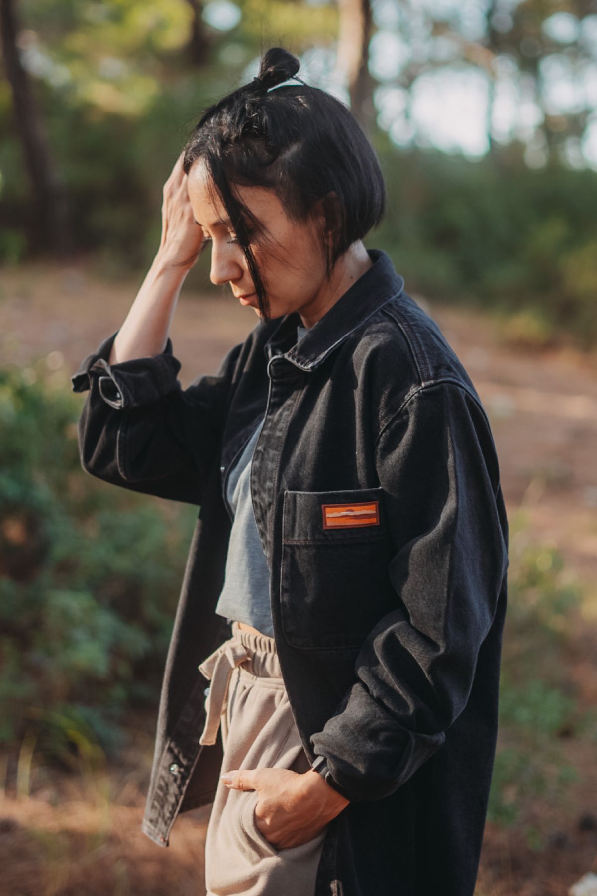 Unisex Denim Ceket - Siyah Unisex Denim Ceket - Siyah