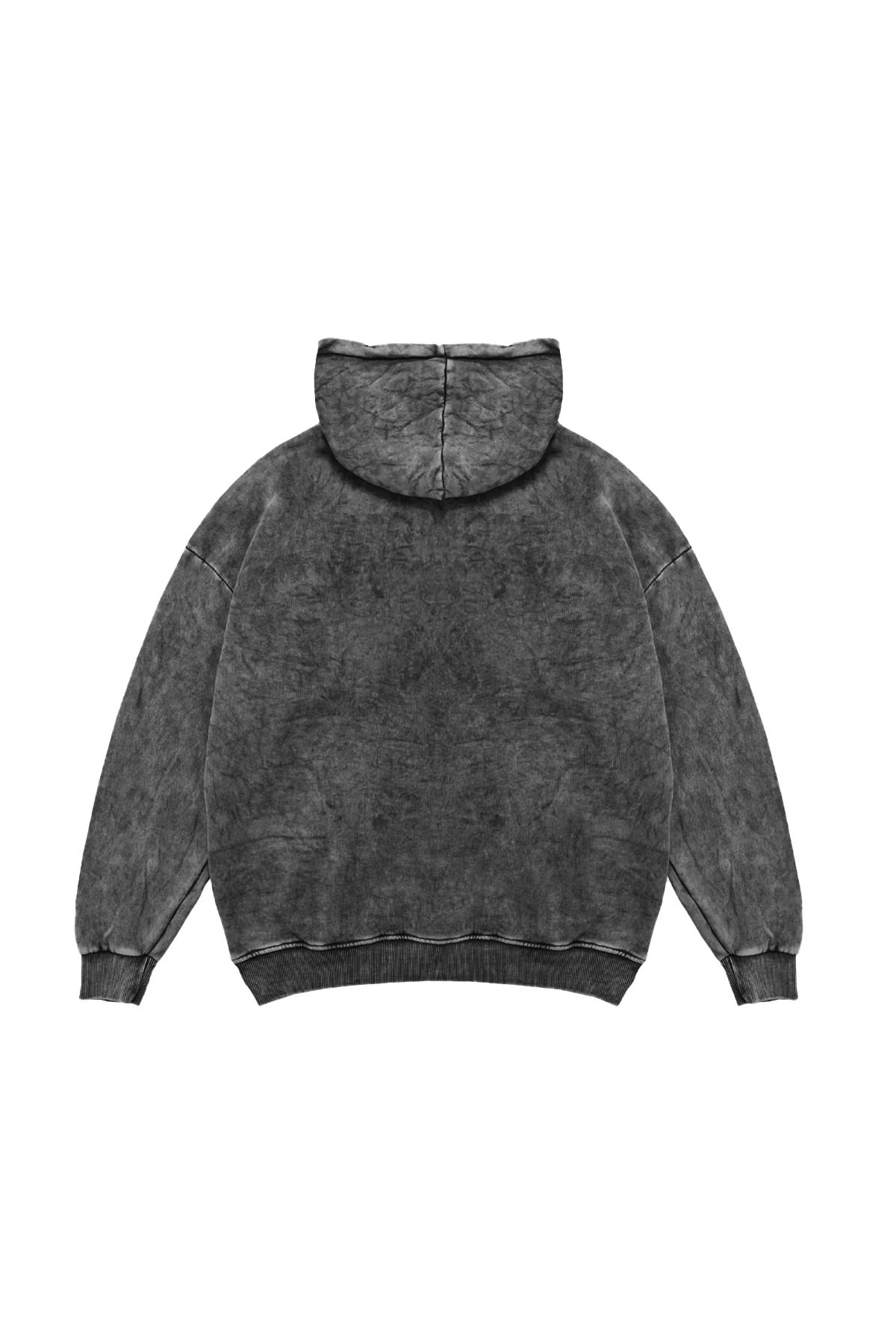 Leopar Starz Baskılı Oversize Unisex Premium Yıkamalı Siyah Hoodie