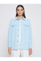 Oversize Fitilli Kadife Gömlek Oversize Fitilli Kadife Gömlek