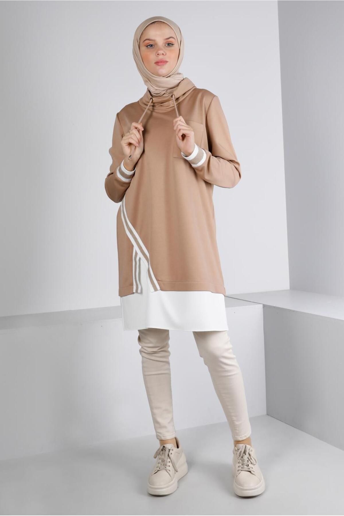 Ribanalı Bağcıklı Tunik 43355 Ribanalı Bağcıklı Tunik 43355