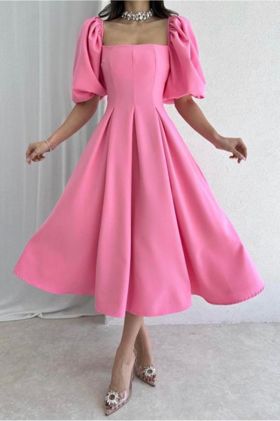 MATMAZEL UZUN BOY ELBİSE PEMBE MATMAZEL UZUN BOY ELBİSE PEMBE
