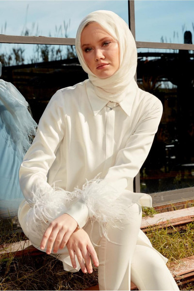 Tüy Detaylı Tunik 44422 Tüy Detaylı Tunik 44422