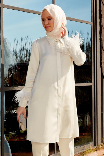 Tüy Detaylı Tunik 44422 Tüy Detaylı Tunik 44422