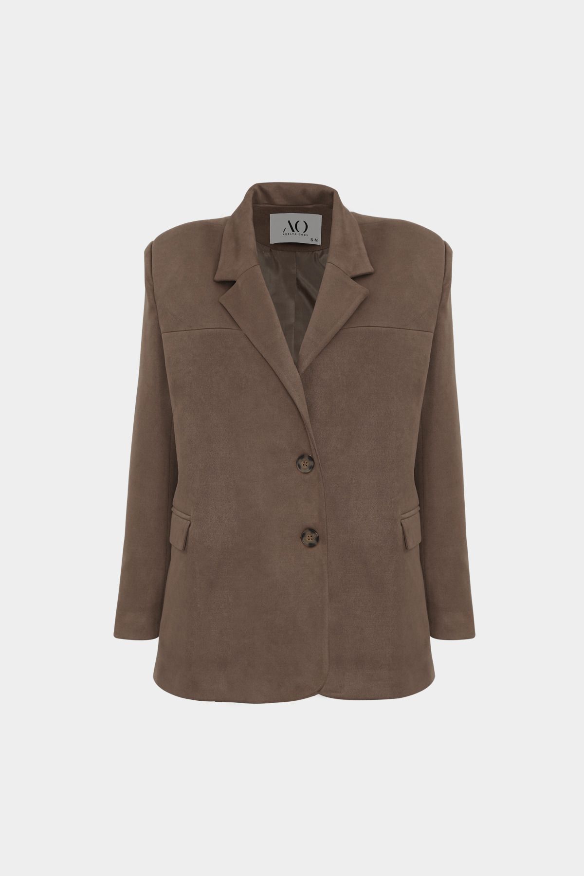 Premium Oversize Çift Düğme Blazer Kadın Süet Ceket Premium Oversize Çift Düğme Blazer Kadın Süet Ceket