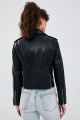 Newage Kadın Siyah Slim-fit Biker Deri Ceket 22wgd5983u5 Newage Kadın Siyah Slim-fit Biker Deri Ceket 22wgd5983u5