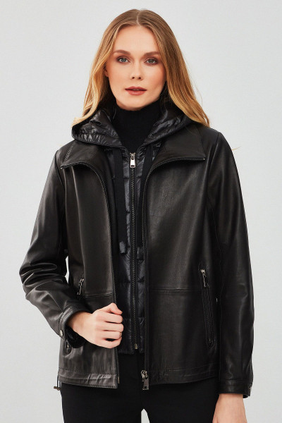 Tyler Kadın Siyah Oversize Çift Yakalı Kapüşonlu Deri Kaban 23wgd5145ev Tyler Kadın Siyah Oversize Çift Yakalı Kapüşonlu Deri Kaban 23wgd5145ev