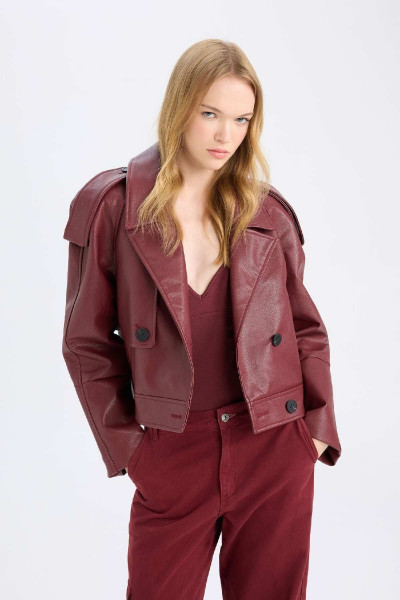 Oversize Geniş Kalıp Smokin Yaka Apoletli Suni Deri Ceket Mont D3753ax24au Oversize Geniş Kalıp Smokin Yaka Apoletli Suni Deri Ceket Mont D3753ax24au