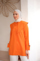 Orange Yaka Detaylı Poplin Tunik