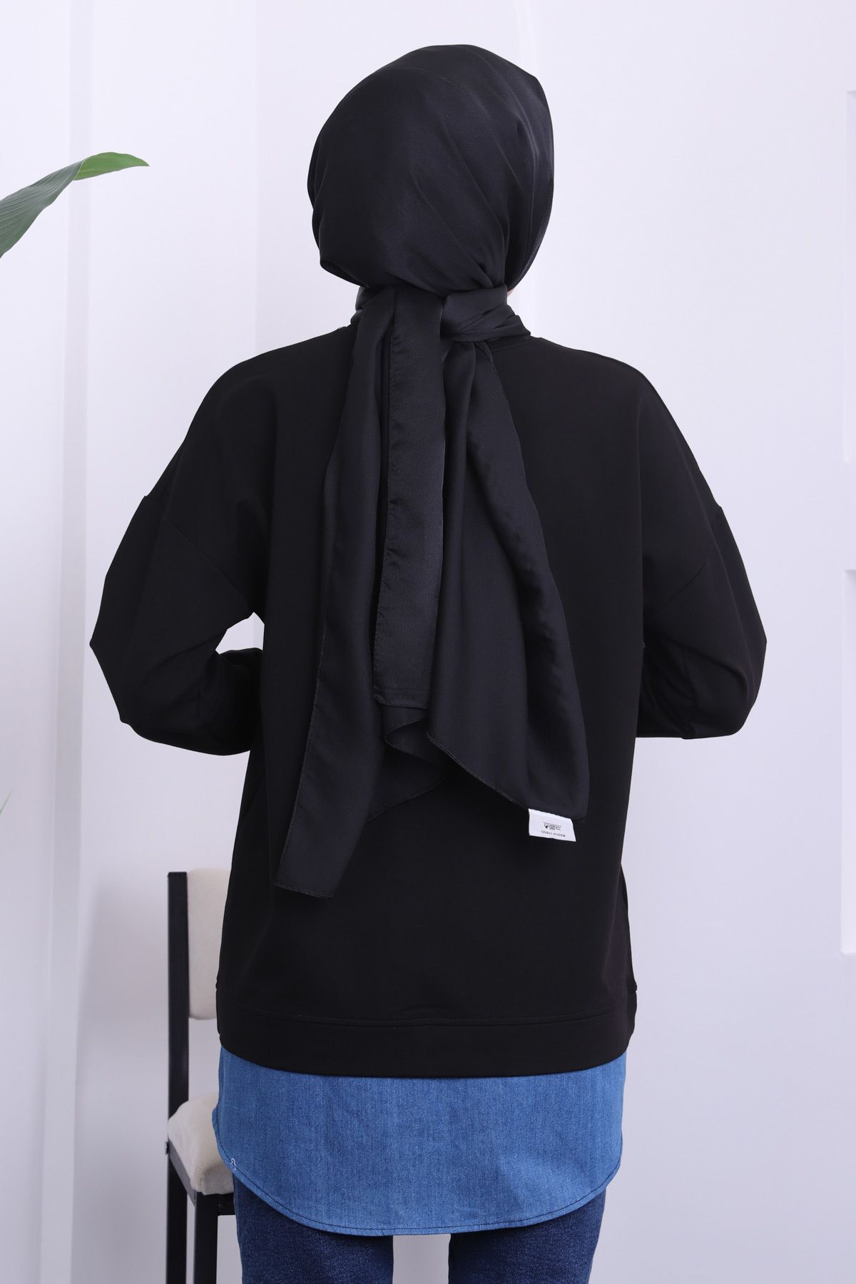 Siyah Baskılı İki İplik Tunik Siyah Baskılı İki İplik Tunik