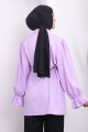 Lila Beli İpli Balon Kol Tunik Lila Beli İpli Balon Kol Tunik