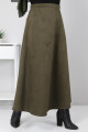 Süet Mevlana Etek Tsd0036 Haki Süet Mevlana Etek Tsd0036 Haki