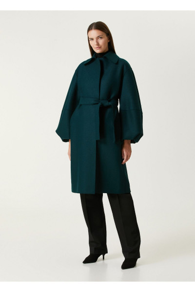 Petrol Yün Palto Beden: 40 Petrol Yün Palto Beden: 40