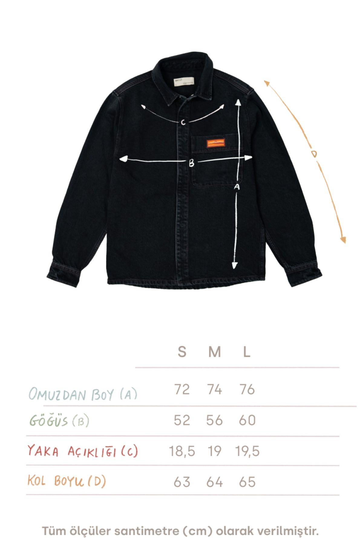 Unisex Denim Ceket - Siyah Unisex Denim Ceket - Siyah