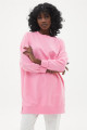 Sıfır Yaka Oversize Pembe Sweatshirt Sıfır Yaka Oversize Pembe Sweatshirt