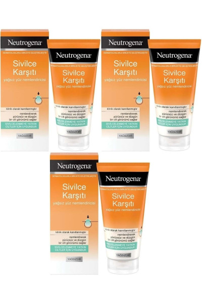 Sivilce Karşıtı Yağsız Yüz Nemlendiricisi 50ML (3 Lü Set) Sivilce Karşıtı Yağsız Yüz Nemlendiricisi 50ML (3 Lü Set)