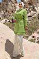 Kadın Yeşil (fıstık) Beli Büzgülü Triko Tunik 8216 Kadın Yeşil (fıstık) Beli Büzgülü Triko Tunik 8216