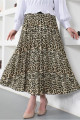 KADIN TABA (LEOPAR) LEOPAR DESENLİ PİLİSELİ ETEK T 9354 KADIN TABA (LEOPAR) LEOPAR DESENLİ PİLİSELİ ETEK T 9354