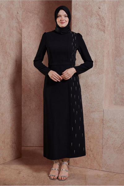 TAŞ BASKILI ELBİSE 42886 TAŞ BASKILI ELBİSE 42886