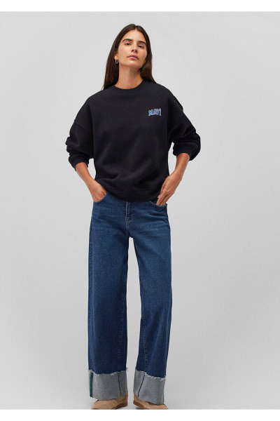 Logo Baskılı Siyah Sweatshirt 1611600-900 Logo Baskılı Siyah Sweatshirt 1611600-900