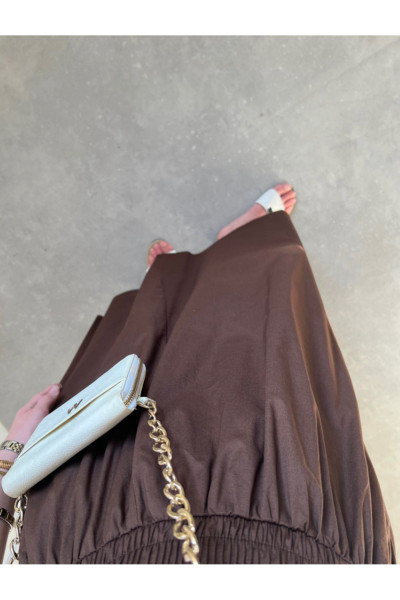 PREMİUM BELİ LASTİKLİ CEPLİ POPLİN ETEK PREMİUM BELİ LASTİKLİ CEPLİ POPLİN ETEK