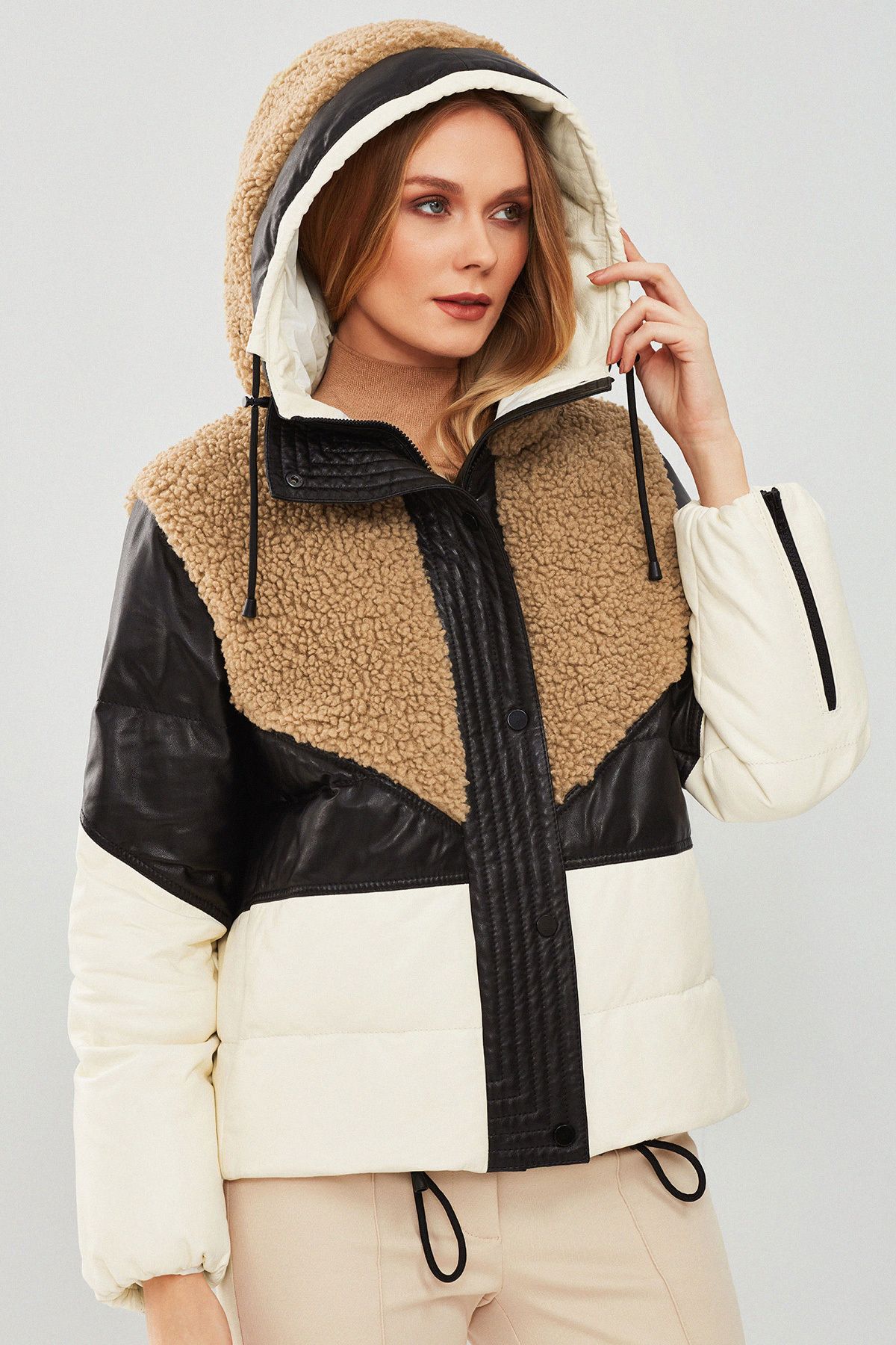 Monterosa Kadın Çok Renkli Kapüşonlu Teddy Kaban 23wgd5149fx Monterosa Kadın Çok Renkli Kapüşonlu Teddy Kaban 23wgd5149fx