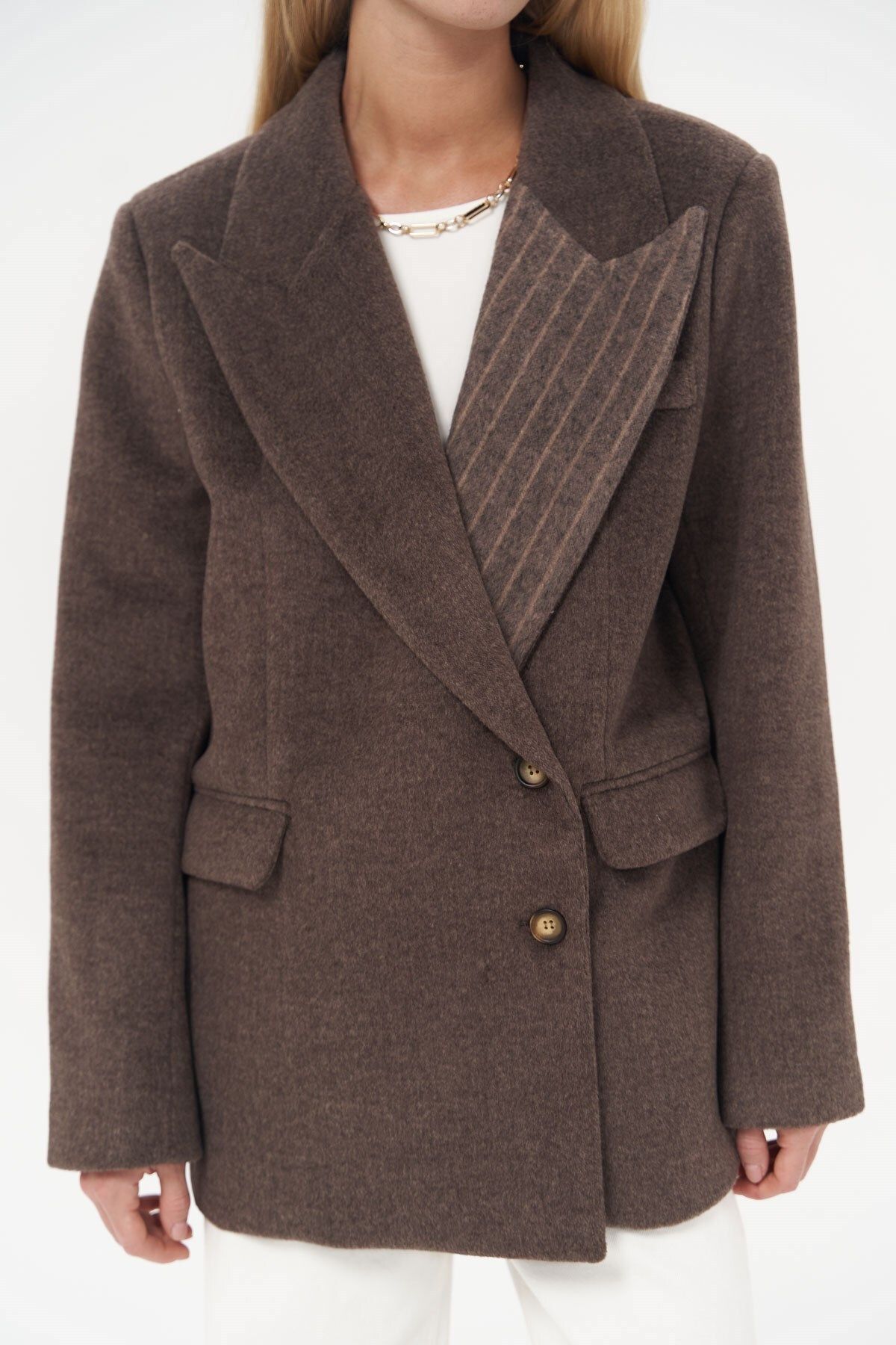 Seljord Yaka Detaylı Kahve Blazer Seljord Yaka Detaylı Kahve Blazer