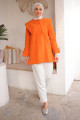 Orange Yaka Detaylı Poplin Tunik