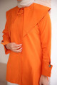 Orange Yaka Detaylı Poplin Tunik