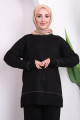 Siyah Pantolonlu Triko Tunik Takım Siyah Pantolonlu Triko Tunik Takım