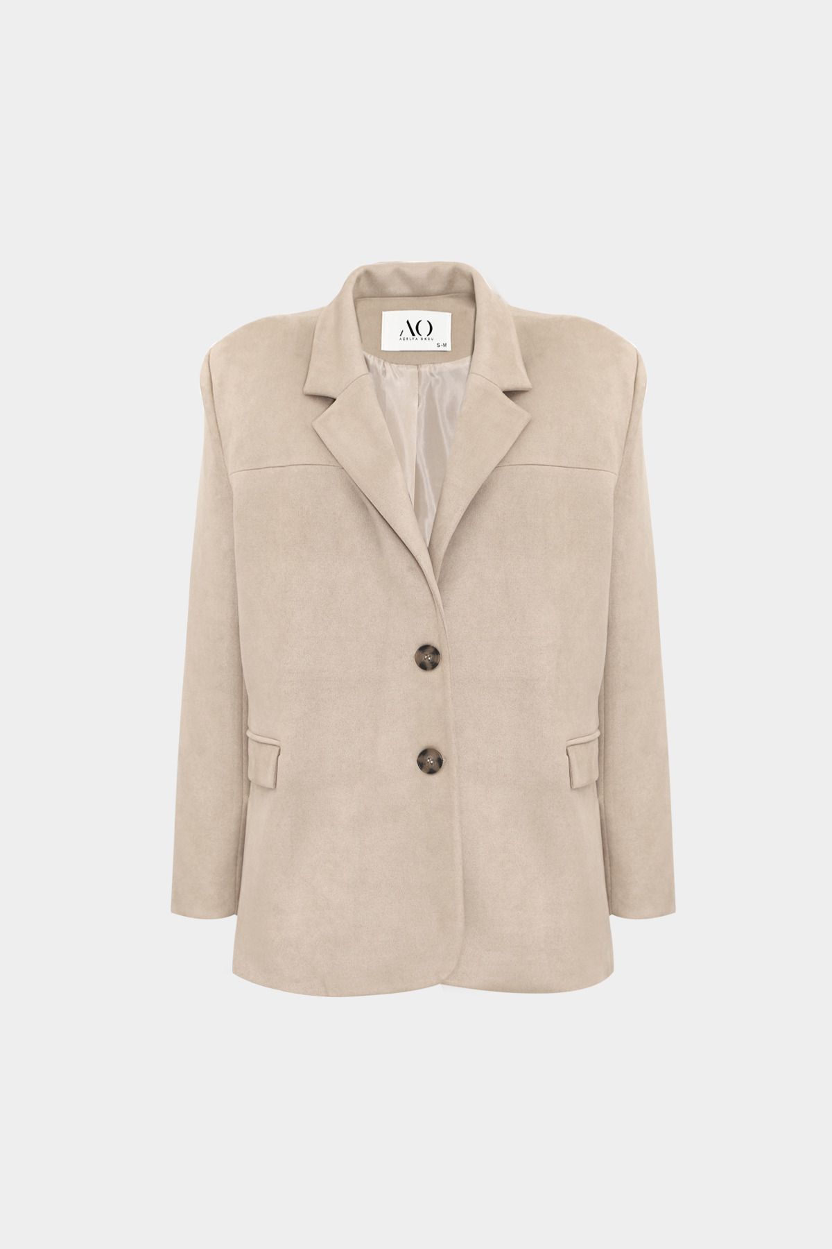 Premium Oversize Çift Düğme Blazer Kadın Süet Ceket Premium Oversize Çift Düğme Blazer Kadın Süet Ceket