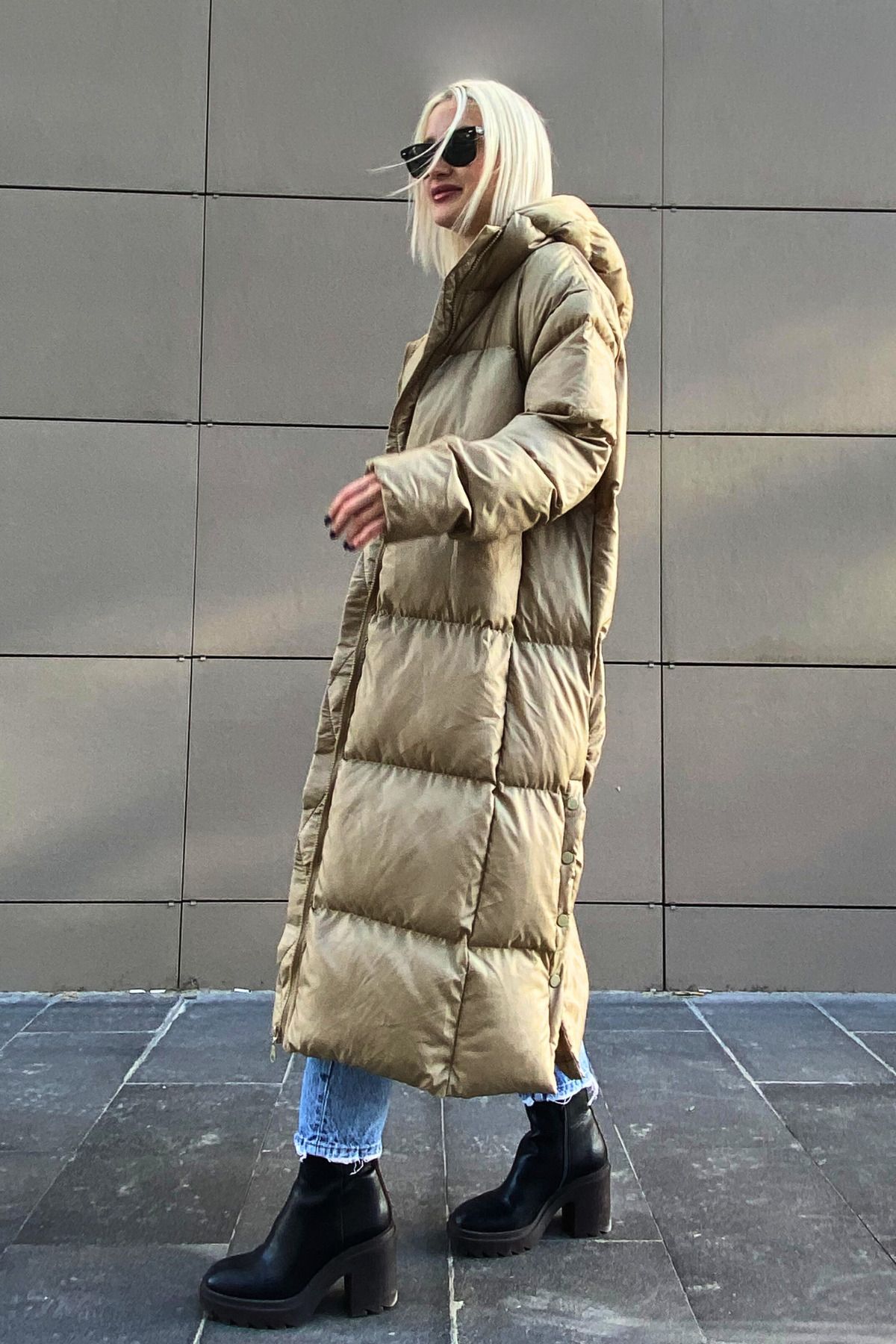 Mad Girls Haki Uzun Şişme Mont Mg1303 Mad Girls Haki Uzun Şişme Mont Mg1303