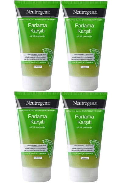 Parlama Karşıtı Yağsız Peeling Jel 150ML (4 Lü Set) Parlama Karşıtı Yağsız Peeling Jel 150ML (4 Lü Set)