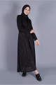 Kadın Siyah (SİYAH-EBRULİ) Beli Lastikli Simli Etek 6348 Kadın Siyah (SİYAH-EBRULİ) Beli Lastikli Simli Etek 6348
