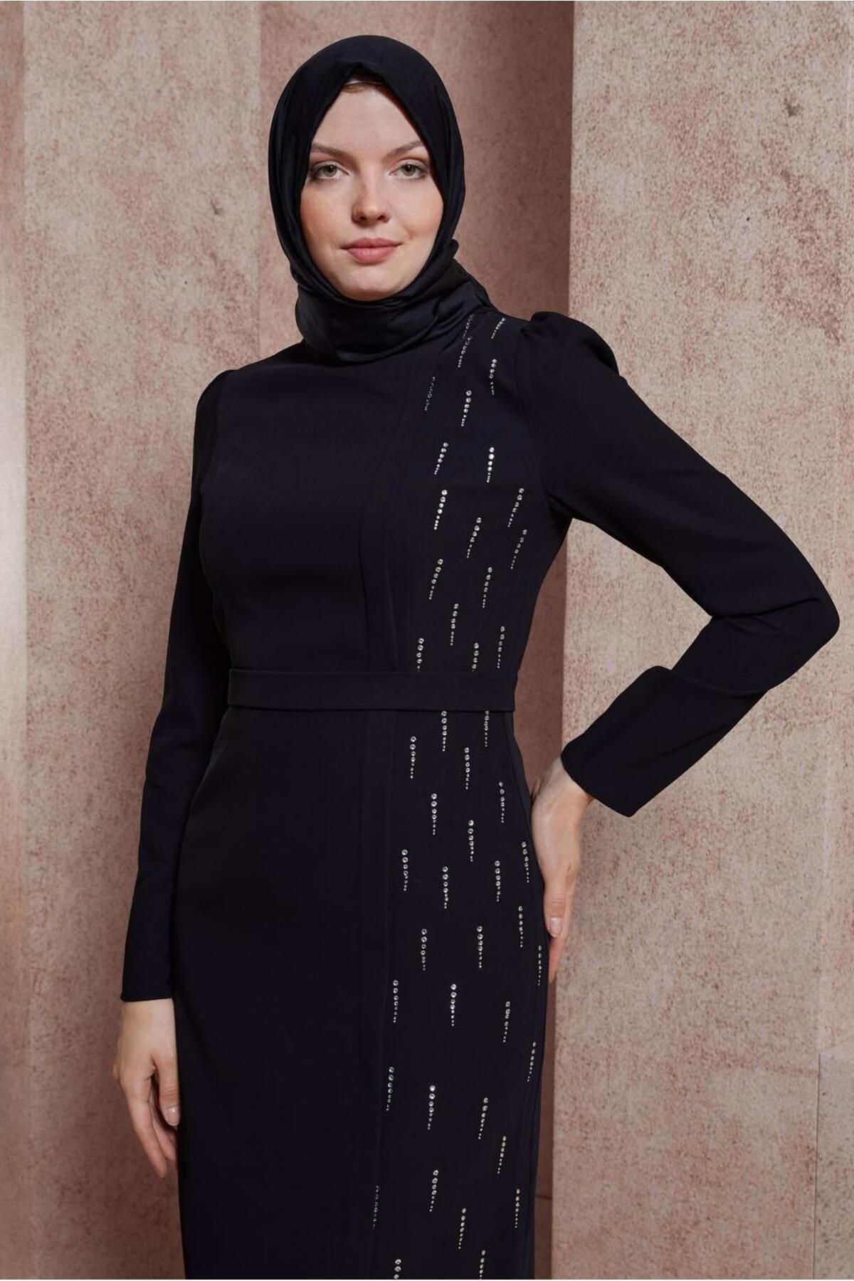 TAŞ BASKILI ELBİSE 42886 TAŞ BASKILI ELBİSE 42886