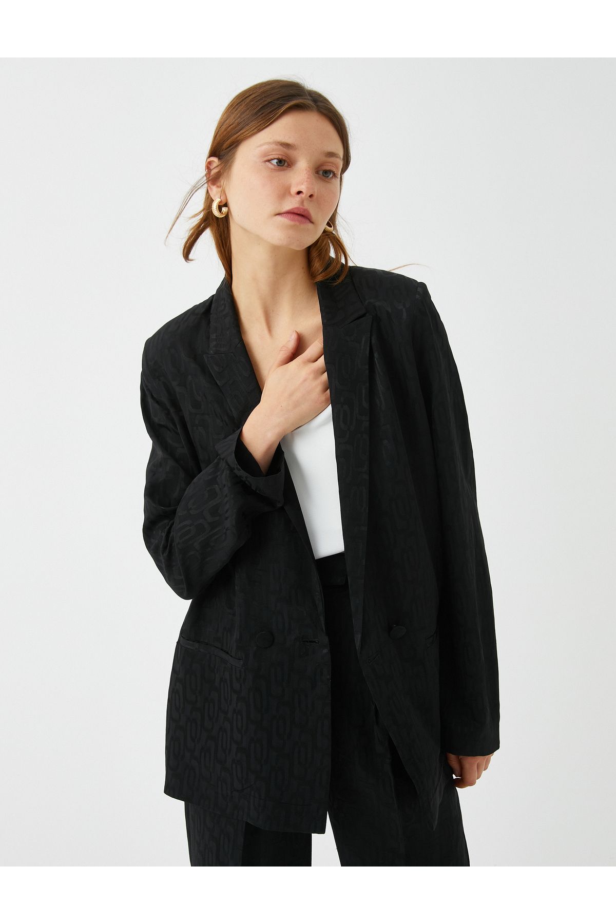 Oversize Kruvaze Blazer Ceket Oversize Kruvaze Blazer Ceket