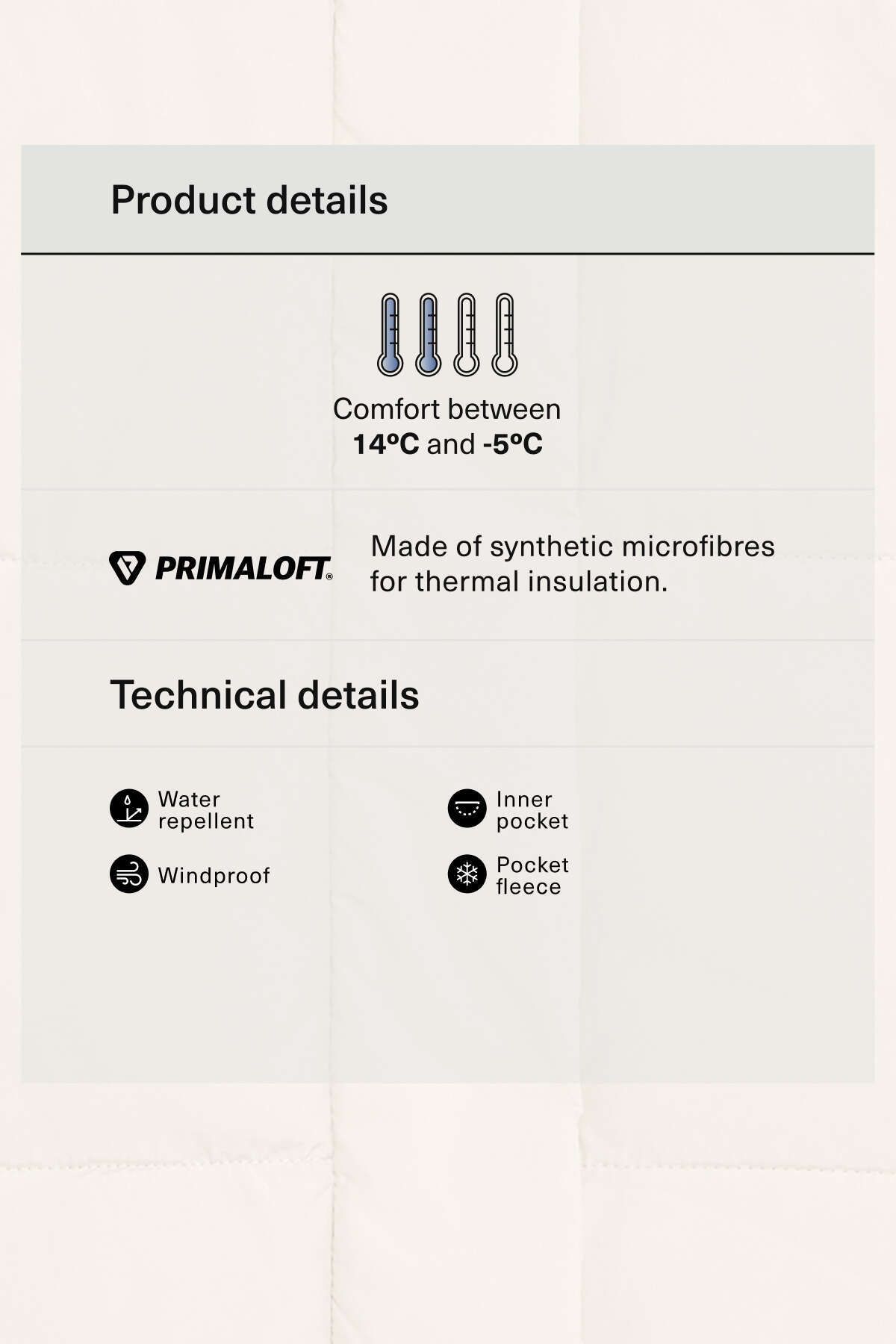 Su geçirmez Primaloft® dolgulu yelek