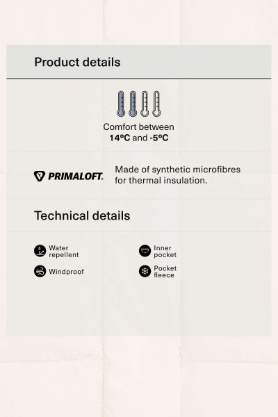 Su geçirmez Primaloft® dolgulu yelek Su geçirmez Primaloft® dolgulu yelek