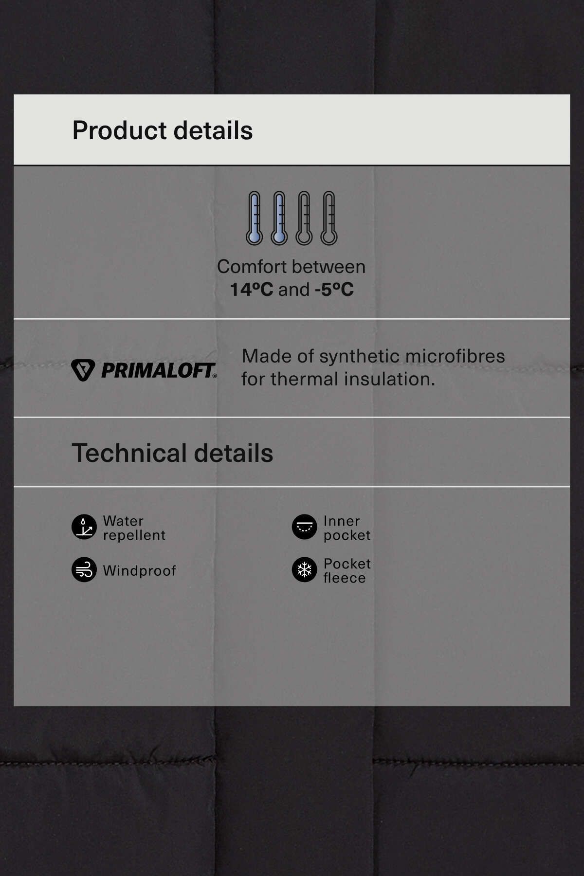 Su geçirmez Primaloft® dolgulu yelek