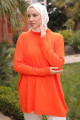 Orange Balıkçı Yaka Merserize Salaş Triko Tunik Orange Balıkçı Yaka Merserize Salaş Triko Tunik