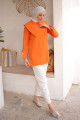 Orange Yaka Detaylı Poplin Tunik