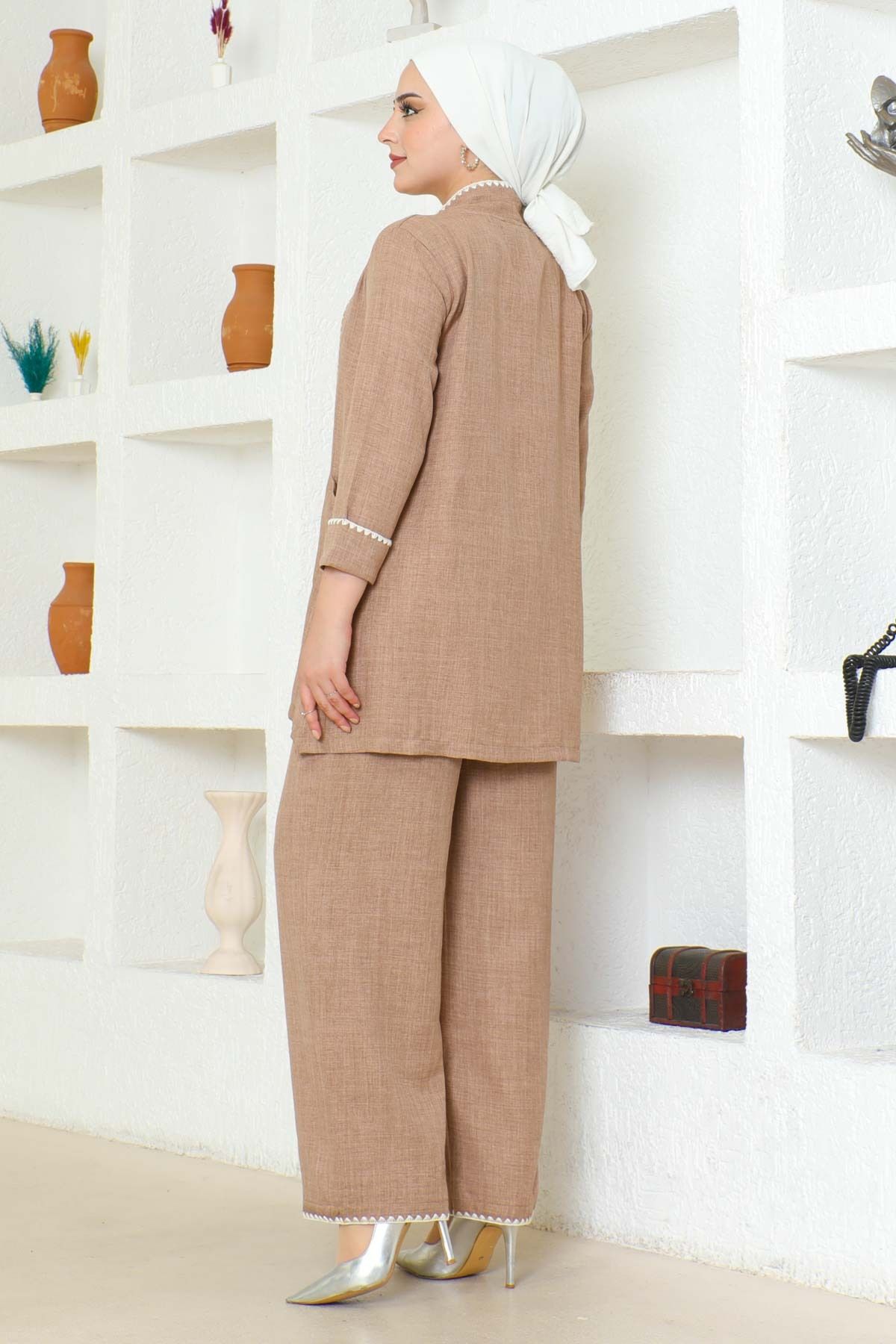 Vizon Ceket Pantolon Üçlü Takım Vizon Ceket Pantolon Üçlü Takım